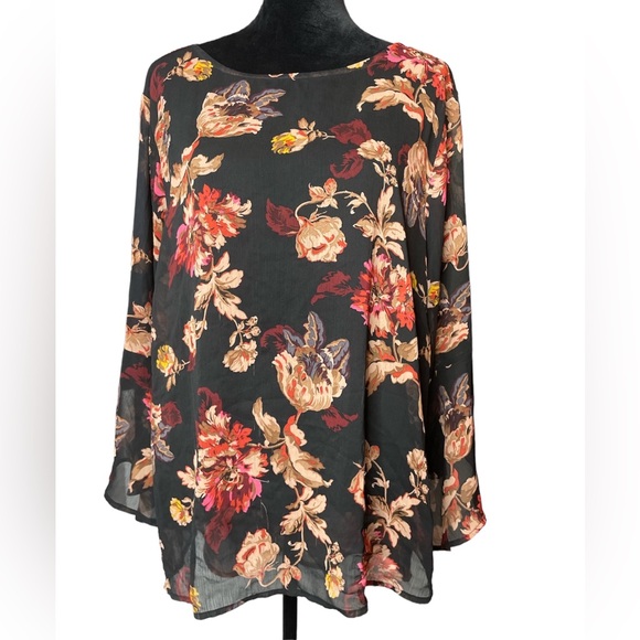 signature collection Tops - Signature Collection Sheer Floral Blouse